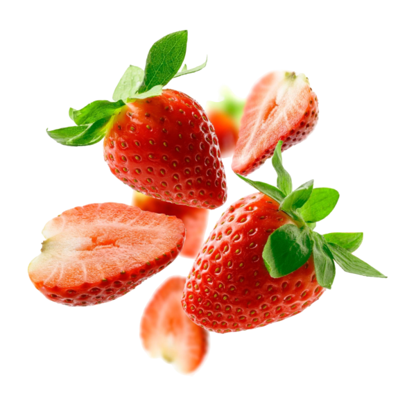 strawberry-berry-levitating-white-background